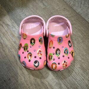 Disney Pink Kids' Princess Clog Sandals with Character Prints